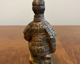 C62 - $50. Soapstone Warrior. Measures 5.5" tall. No issues noted. 