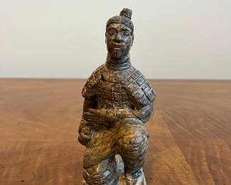 C62 - $50. Soapstone Warrior. Measures 5.5" tall. No issues noted. 