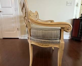 C22 - $750. Antique Bench from hotel in Downtown Detroit - early 1900s. Has been reupholstered. Measures 52" wide x 28" deep x 37" tall. Floor to seat is 22.5". Back middle leg has been repaired. Lightweight to move but very sturdy. Great Statement Piece! 