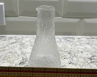 C89 - $75. Set of 5 Pcs. Littala Ultima Thule Footed 5" glasses & 6" carafe. Excellent condition. 