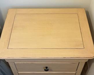 C14 - $150. PAIR of Stanley Nightstands. Measures 24" wide x 18" deep x 31" tall. All drawers slide - they look brand new!