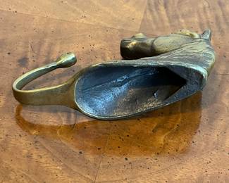 C47 - $18. Brass Horse Hanger. Measures 6" long x 3.25" deep. 