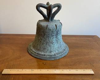C122 - $300. "Mejici 1811" Bronze Bell. Measures 8" x 8" tall. 