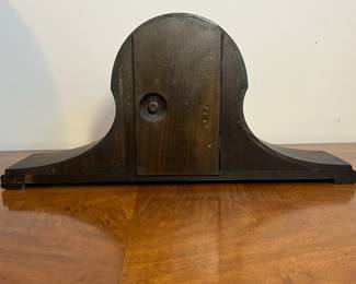 C26 - $60. Beautiful Mantle Clock. Tambour No. 70. Manufactured by the New Haven Clock Co. Measures 20" x 4.5" x 9.5" tall. No key included but it is ticking and chiming!