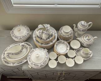 C2 - $1350. Wedgwood Black Columbia. Priced as a SET. If the set doesn't sell complete by Saturday we may break it up. You're welcome to send your interest list to us and offers and if we do split the set we will contact you. 