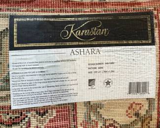 C95 - $125. Karastan Ashara "Agra". Wool Throw Rug. Measures 30" x 48". 
