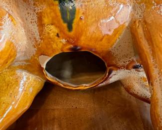 C41 - $200. T'ang Sancai Porcelain Horse.  Measures 20" long x 19.5" tall + base. 