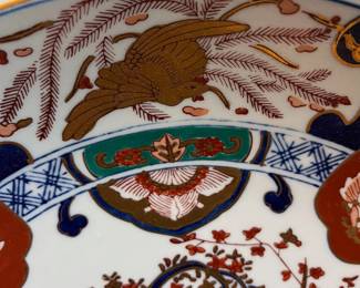 C57 - $55. Vintage Japanese Imari Plate. Measures 15.5" across. 