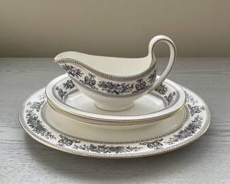 C2 - $1350. Wedgwood Black Columbia. Priced as a SET. If the set doesn't sell complete by Saturday we may break it up. You're welcome to send your interest list to us and offers and if we do split the set we will contact you. 