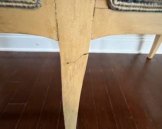 C22 - $750. Antique Bench from hotel in Downtown Detroit - early 1900s. Has been reupholstered. Measures 52" wide x 28" deep x 37" tall. Floor to seat is 22.5". Back middle leg has been repaired. Lightweight to move but very sturdy. Great Statement Piece! 