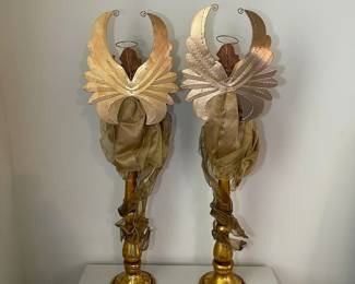 C115 - $40 PAIR of Angels. Measures 8" wide x 28" tall. 
