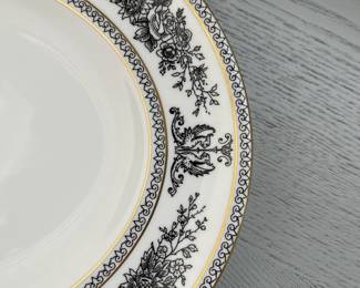 C2 - $1350. Wedgwood Black Columbia. Priced as a SET. If the set doesn't sell complete by Saturday we may break it up. You're welcome to send your interest list to us and offers and if we do split the set we will contact you. 