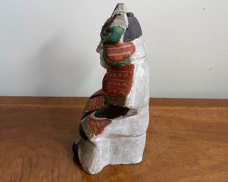 C91 - $65. Japanese Clay Emperor. Measures 7.5" wide x 11" tall. 