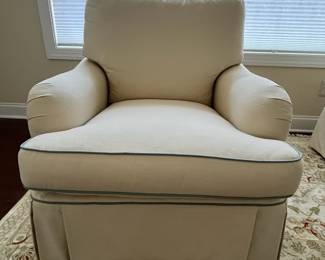 C65 - $1,000 - PAIR of Pearson Furniture Down Blend Chairs. I believe they are the "Guthery" Style Chairs from Hickory Chair Upholstery Collection.  Each measures 35" wide x 35" deep x 33" tall. Used mostly just for looks - these are in EXCELLENT condition. No issues noted. 