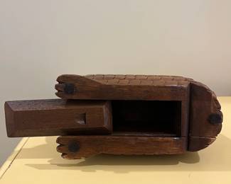 C18 - $40. Carved Bird with hidden compartment on the bottom. Measures 8" long x 4.25" x 7.5" tall. 