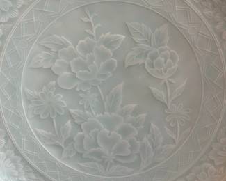 C54 - $75. Asian Celadon Platter. Measures 16" diameter. 