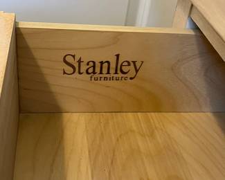 C14 - $150. PAIR of Stanley Nightstands. Measures 24" wide x 18" deep x 31" tall. All drawers slide - they look brand new!