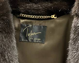 C63 - $250. Tyber by St. John. Made in France. Size Small. FAUX Fur Jacket. Excellent Condition - like new!