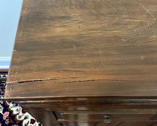 C16 - $225. Asian Antique Cabinet. Solid wood - very light to move. Has 5 Drawers - 1 Middle Cabinet with 2 doors. Measures 38.25" x 17.5" deep x 35.5" tall. Versatile piece for TV or storage!