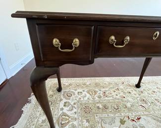 C64 - $500. Henkel-Harris Virginia Galleries Queen Anne Style Desk. Measures 42" wide x 20.5" deep x 30.25" tall. Very good condition. The biggest issue I notice is duct tape reside on the back. 