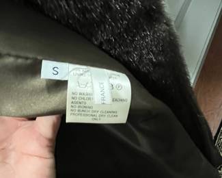 C63 - $250. Tyber by St. John. Made in France. Size Small. FAUX Fur Jacket. Excellent Condition - like new!