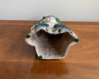 C91 - $65. Japanese Clay Emperor. Measures 7.5" wide x 11" tall. 