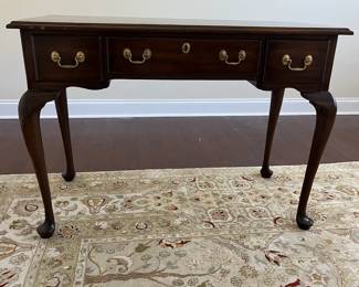 C64 - $500. Henkel-Harris Virginia Galleries Queen Anne Style Desk. Measures 42" wide x 20.5" deep x 30.25" tall. Very good condition. The biggest issue I notice is duct tape reside on the back. 
