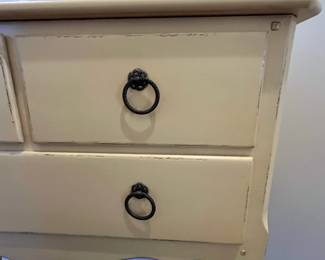 C4 - $375. Somerset Bay "Kittery Console". Measures 32.5" x 14" x 42.5" tall. Drawers slide - lovely piece!