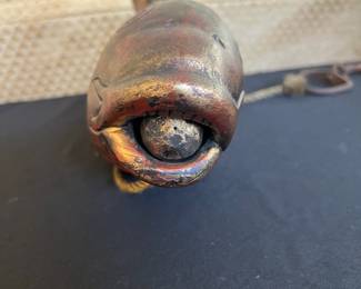 C71 - $100. Vintage Jizai Kagi Japanese Wooden Koin Fish with Hook. Measures 18" long x 6.75" wide. 