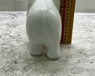 C88 - $20. Small Marble Elephant Statue. Tusks are chipped. 