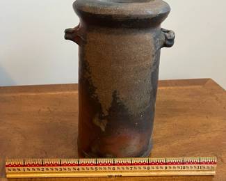 C82 - $50. Vintage Bizen Pottery. Measures 9.5" tall. 