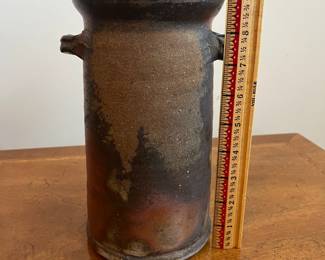 C82 - $50. Vintage Bizen Pottery. Measures 9.5" tall. 