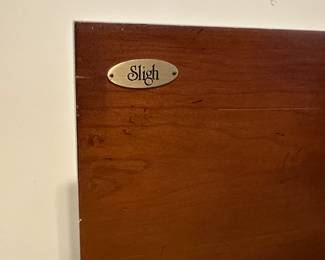 C111 - $1750. Sligh TV Lift Media Cabinet with Remote. Moves in 3 pieces. Each side piece is 24" wide x 27" deep x 34" tall. Center piece is 5' long x 28" deep x 34" tall. 