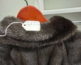 C63 - $250. Tyber by St. John. Made in France. Size Small. FAUX Fur Jacket. Excellent Condition - like new!