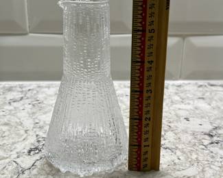 C89 - $75. Set of 5 Pcs. Littala Ultima Thule Footed 5" glasses & 6" carafe. Excellent condition. 