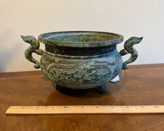 C126 - $50. Bronze ware footed bowl. 