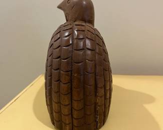 C18 - $40. Carved Bird with hidden compartment on the bottom. Measures 8" long x 4.25" x 7.5" tall. 