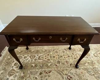 C64 - $500. Henkel-Harris Virginia Galleries Queen Anne Style Desk. Measures 42" wide x 20.5" deep x 30.25" tall. Very good condition. The biggest issue I notice is duct tape reside on the back. 