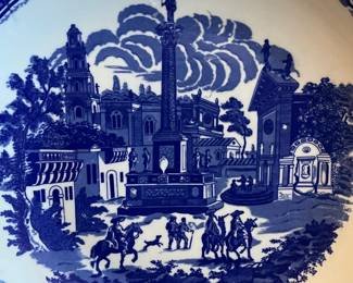 C43 - $125. LARGE 18" Diameter. 20th Century Victoria Ware Ironstone Chinoiserie. No issues noted!