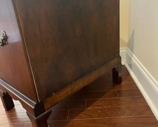 C80 - $125. Small 3 drawer chest. Measures 24" x 14.5" deep x 22" tall. (I believe it is from Hickory Chair Company) Solid wood - very good vintage condition!