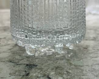 C89 - $75. Set of 5 Pcs. Littala Ultima Thule Footed 5" glasses & 6" carafe. Excellent condition. 