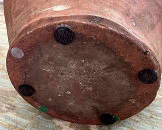 C70 - English Pottery - Redware Bread Crocks. $225 Tallest 15" wide x 15" tall. $175 smaller 12" x 12".  Larger has crazing on the inside. Both have hairline cracks that start at the top and go down a couple inches. 