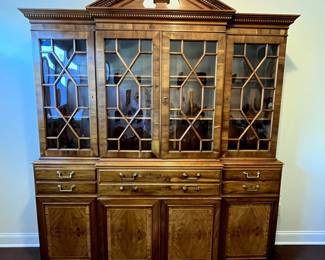C1 - $2,500. Drexel Heritage Limited Edition Heirloom Federal Style Breakfront China Cabinet. #71/275. Heritage Heirloom Secretary Bookcase. If you're looking for a breakfront for a statement piece this is IT! Absolutely *amazing* condition! Heritage Heirloom Secretary Bookcase. Measures 78" wide x 15" deep x 89" tall. 