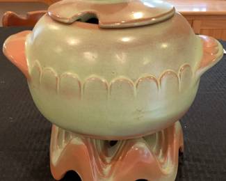 Frankoma Bean Pot With Warming Stand