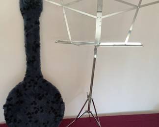 Handcrafted Banjo Display Rack And Sheet Music Stand
