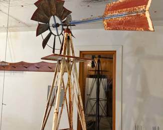 Vintage Steel Lawn Windmill