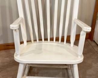 White Wood Rocking Chair