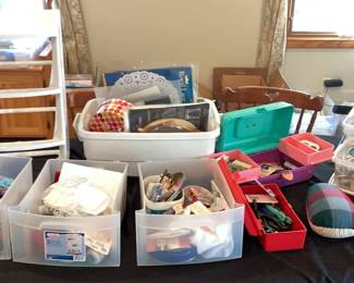 Large Assortment of Sewing, Knitting Embroidery Accessories 