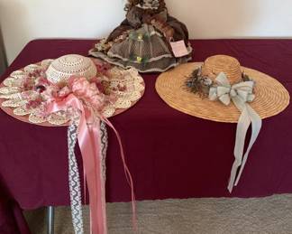 Two Decorative Hats and Goldenvale Doll