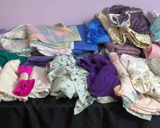 Large Assortment of Fabric Remnants 